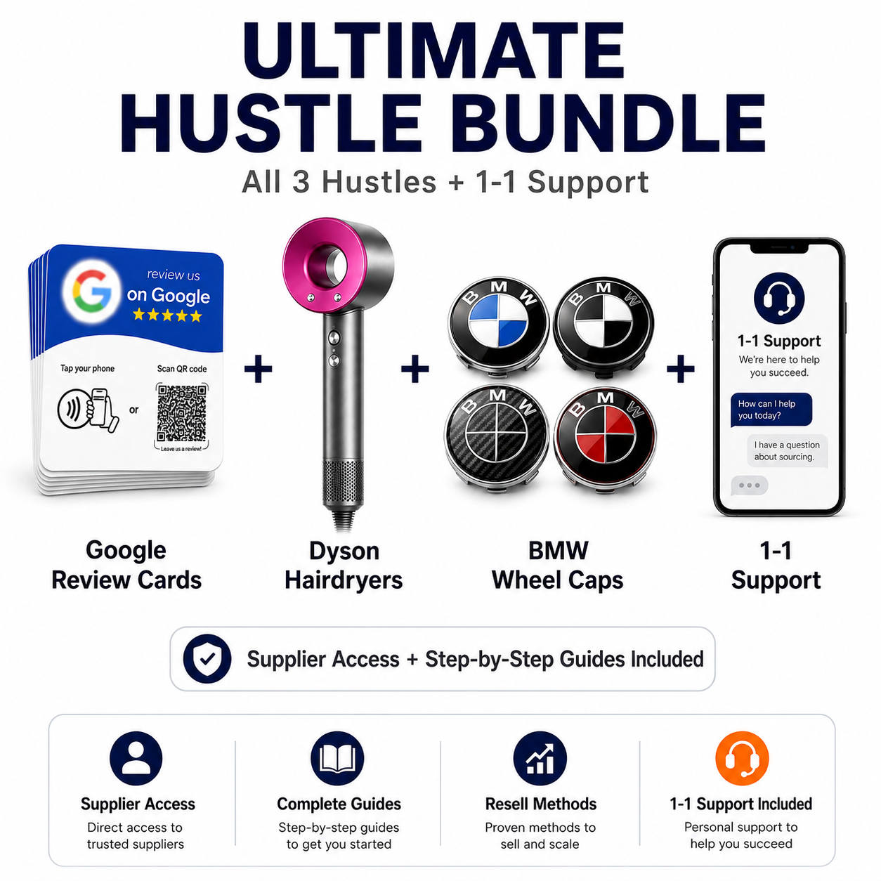 Ultimate Hustle Pack Bundle — All 3 Hustle Packs (Personal 1-1 Support)