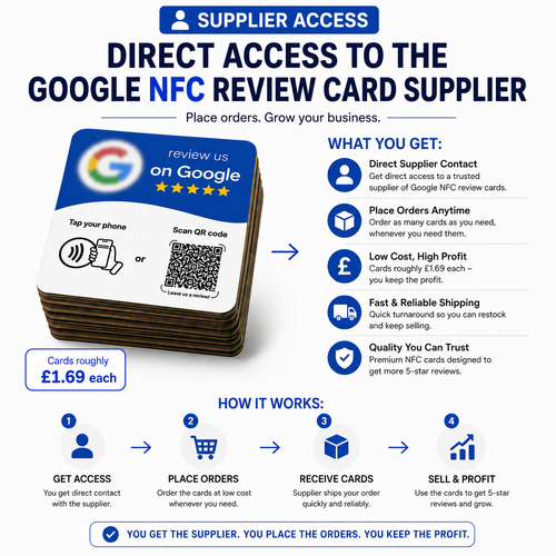 Google Review Card Supplier Access +  Full E-Book Guide